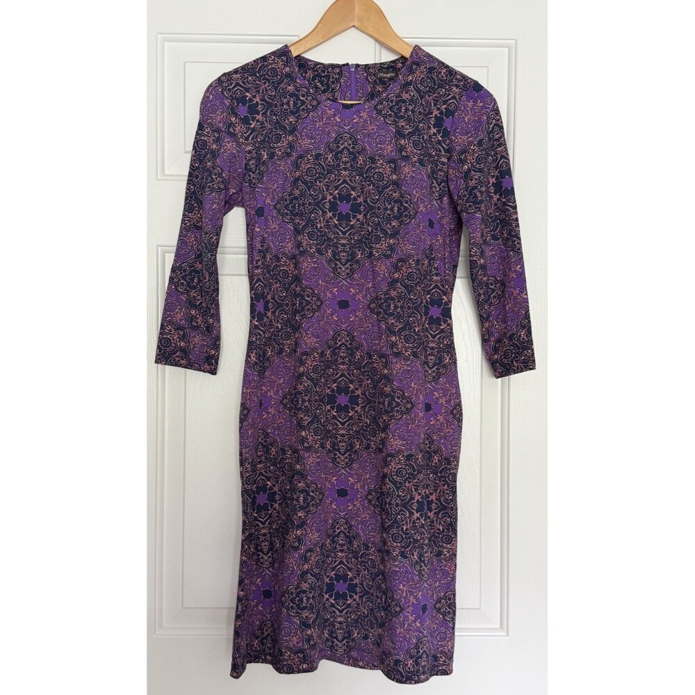 J McLaughlin Catalina Cloth Dress Purple Pattern Size XS